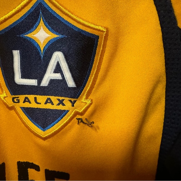Adidas LA Galaxy Yellow Soccer Jersey - Picture 8 of 9
